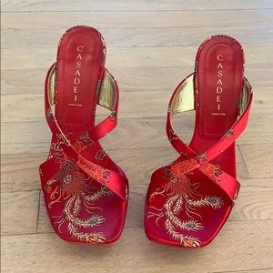 Red Casadei heels